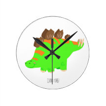 tiempo stegosaur. de Dino Relojes De Pared