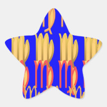 Tiempos felices de GoodLuck n del VIRGO Calcomania Forma De Estrella