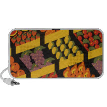 Tienda de la fruta del vintage sistema altavoz