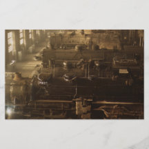 Tienda de la locomotora ferroviaria de Chicago Tarjetas Informativas