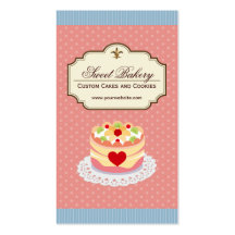 Tienda de la panadería del postre de las tortas y  plantillas de tarjetas de visita