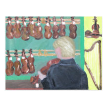 Tienda del violín de París Tarjeta Postal