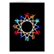 Tierkreiszeichen zodiac grußkarte