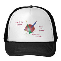 "Tierra casquillo del espacio" Gorros Bordados
