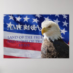 Tierra de América del libre Poster