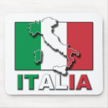 Tierra de la bandera de Italia Tapetes De Raton