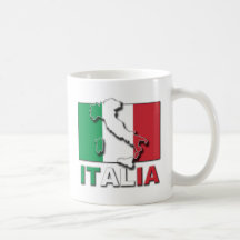 Tierra de la bandera de Italia Taza De Café