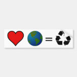 ¿Tierra del amor? Recicle Etiqueta De Parachoque