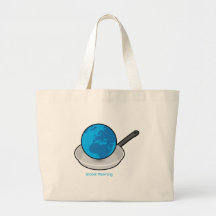 Tierra del calentamiento del planeta en un bolso d bolsa de mano