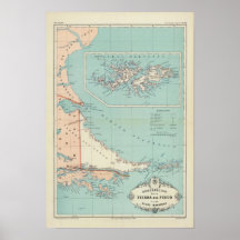 Tierra del Fuego, Islas Malvinas, la Argentina Posters