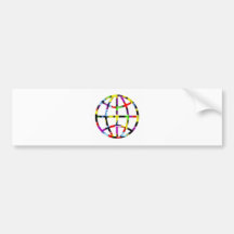 tierra del mosaico etiqueta de parachoque