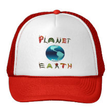 Tierra del planeta con pimientas de chile gorras de camionero