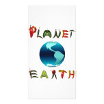 Tierra del planeta con pimientas de chile tarjeta fotografica  