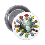 Tierra del planeta del amor: Una para la paz Pin