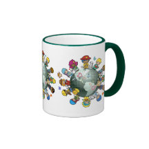 Tierra del planeta del amor: Una para la paz Tazas