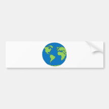 Tierra del planeta etiqueta de parachoque