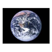 Tierra del planeta tarjeta postal