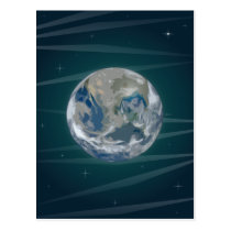 Tierra en espacio tarjetas postales