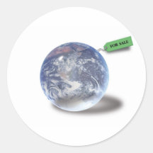 Tierra para la venta - pegatina Pensar-verde