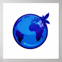 tierra reflexiva design.png del globo azul impresiones