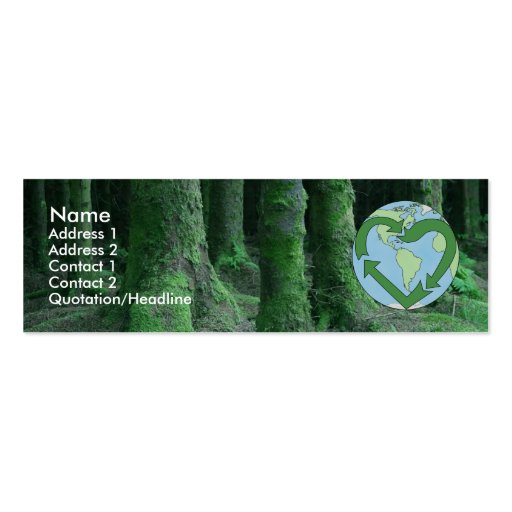 Tierra viva amistosa tarjetas de negocios