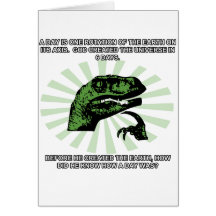 Tierra y dios de Philosoraptor Felicitaciones