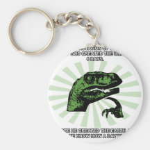 Tierra y dios de Philosoraptor Llaveros Personalizados