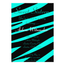 TigerPrintSweetSixteen invita Invitaciones Personales