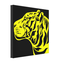 Tigre amarillo impresión de lienzo
