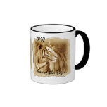 Tigre-Año del vintage del tigre 2010 Taza De Café