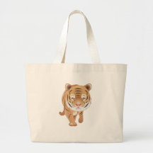 Tigre apacible bolsas de mano