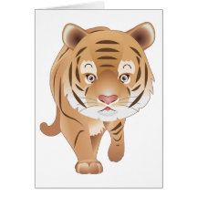 Tigre apacible felicitación