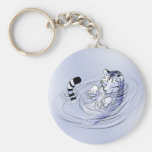 Tigre blanco de la serenidad llavero personalizado