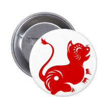 TIGRE CHINO DEL ZODIACO PAPERCUT ILUSTRADO PIN