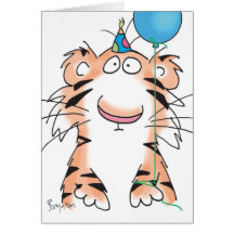 TIGRE DEL CUMPLEAÑOS TARJETAS