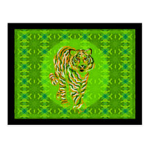 Tigre del safari tarjetas postales