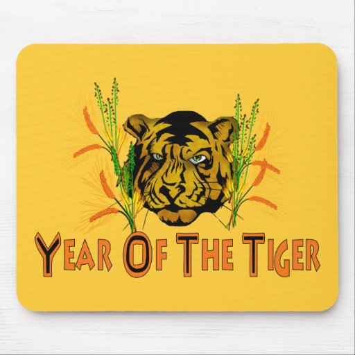 Tigre en la hierba tapete de ratones