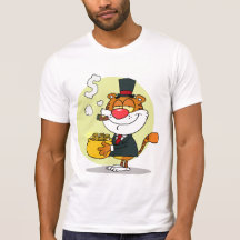 Tigre feliz con la mina de oro camisetas