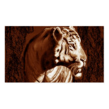 tigre oscuro y anaranjado claro plantillas de tarjetas personales