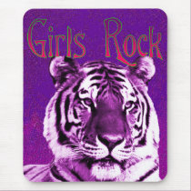 Tigre púrpura Mousepad de la roca de los chicas alfombrillas de raton 