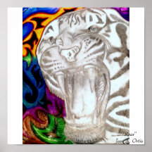 Tigre, "rugido " Jose A. Ortiz Posters