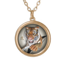 Tigre y colgante chino del símbolo