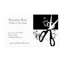 Tijeras de la magia del HairStylist Tarjetas De Visita