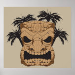 Tiki travieso que talla el poster