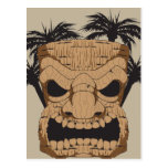 Tiki travieso que talla la postal