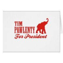TIM PAWLENTY PARA EL PRESIDENTE (GOP) TARJETÓN