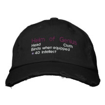 Timón del genio gorros bordados