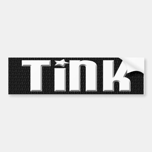 Tink Bumpersticker - estrellas del negro y del bla Etiqueta De Parachoque