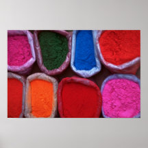 Tintes coloreados coloridos poster