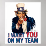 Tío Barack Obama le quiero en mi equipo Poster